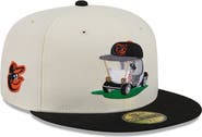 New Era Men's New Era Cream/Black Baltimore Orioles Bullpen Cart 59FIFTY Fitted Hat