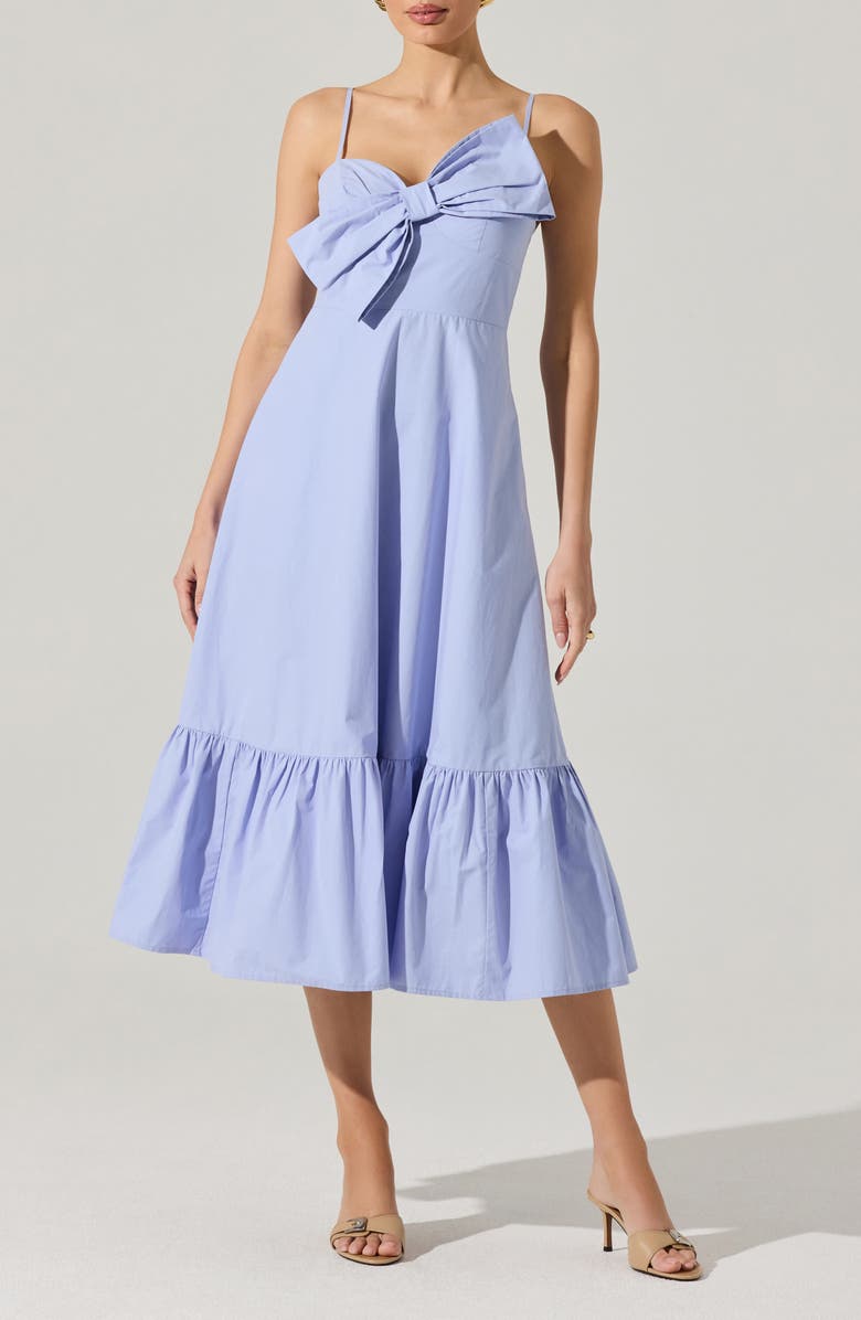Twisted Bow Detail Cotton Dress