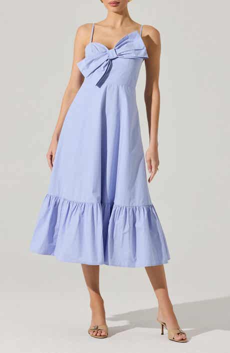 ASTR the Label Twisted Bow Detail Cotton Dress