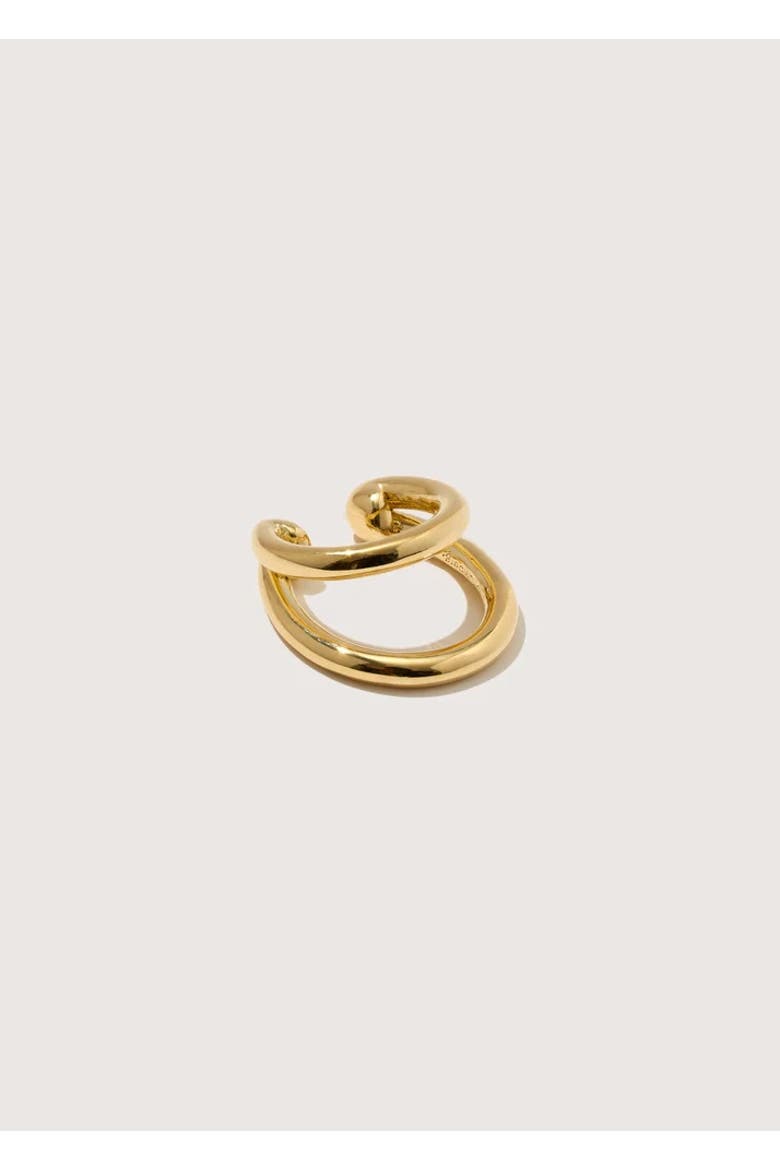 14kt Gold Double Ear Cuff, Main, color, Yellow Toned Gold