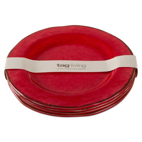 Tag Veranda Melamine Salad Plates Set Of Four Red Everyday Use