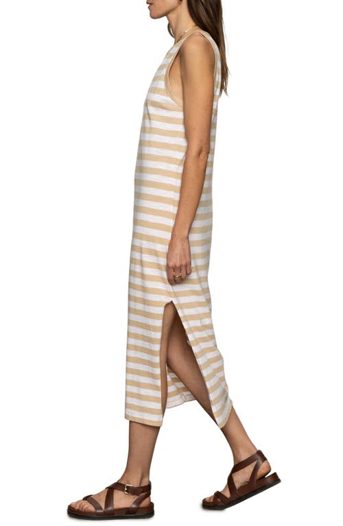 Shop Sanctuary Stripe Sleeveless Tiered Organic Cotton Blend Maxi Dress