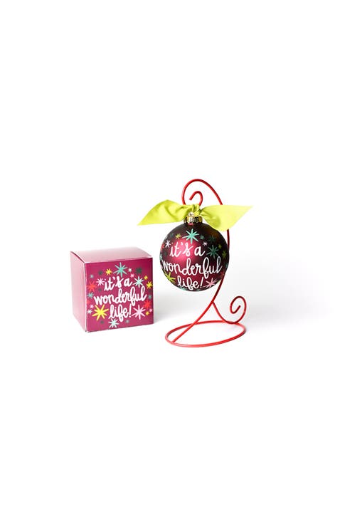 Wonderful Life Stars Ornament with Red & White Stand