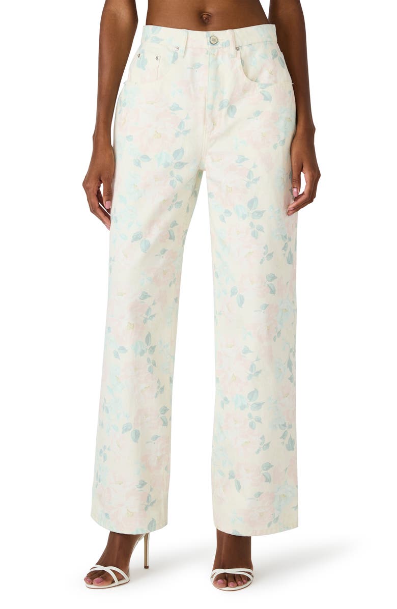 Steve Madden Sydnee Floral Jeans, Main, color, Peach Beige