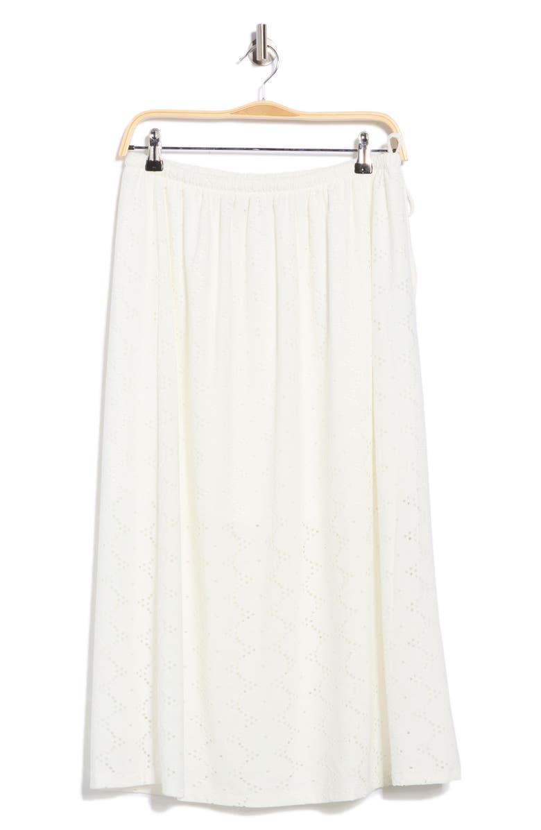 VERO MODA Kim Eyelet Maxi Skirt, Alternate, color, Snow White