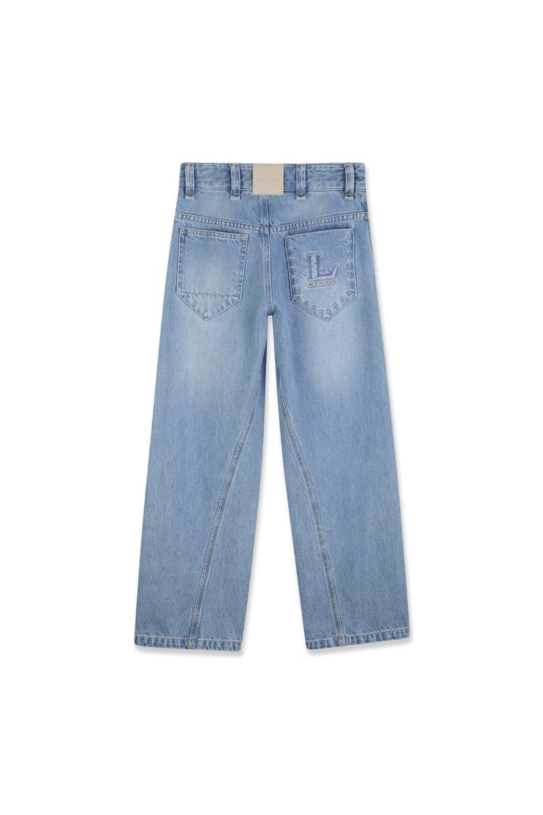 Kids Twisted Stitch Denim Pants, Alternate, color, Blue