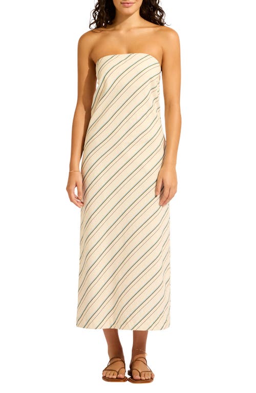 Seafolly Bias Cut Cover-up Midi Dress In Neutral