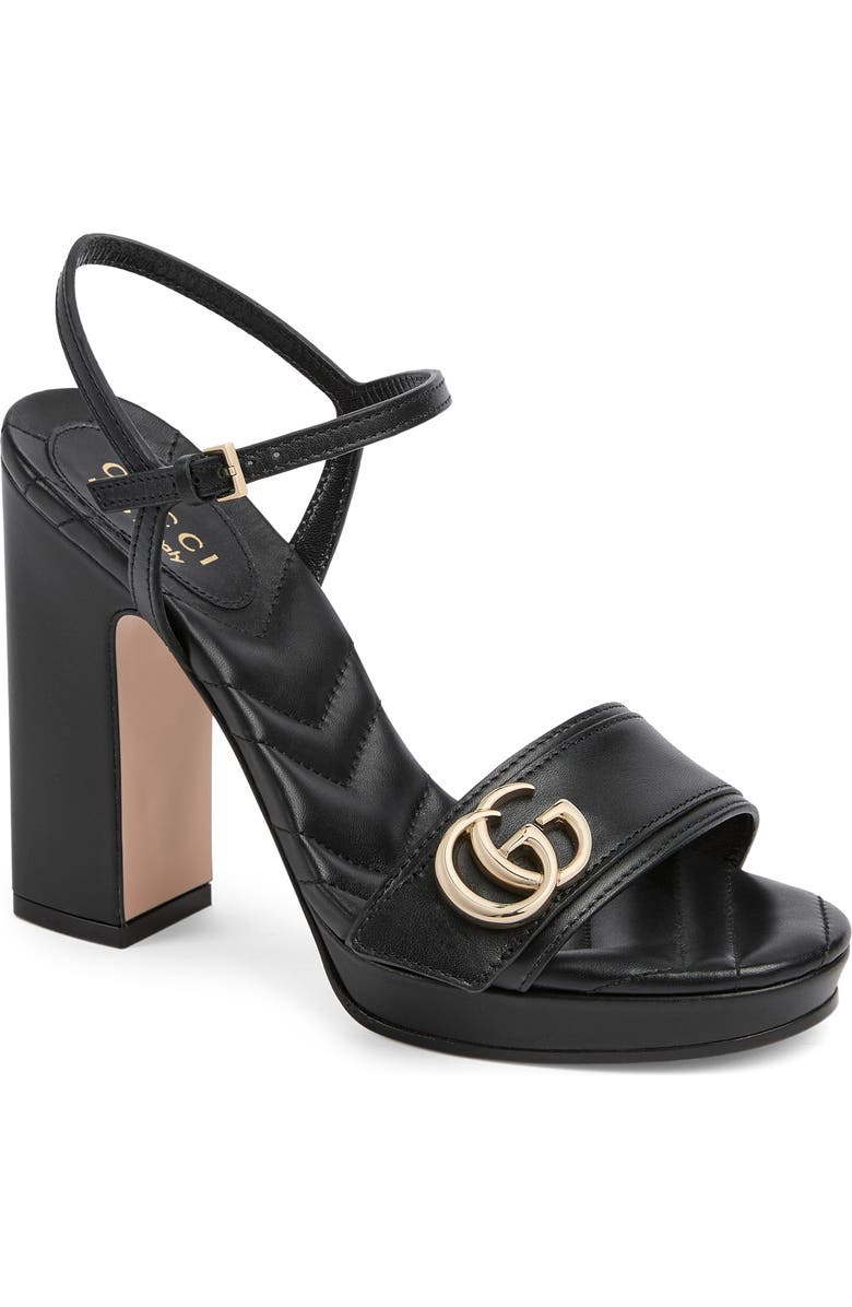 Gucci GG Platform Sandal, Main, color, Black