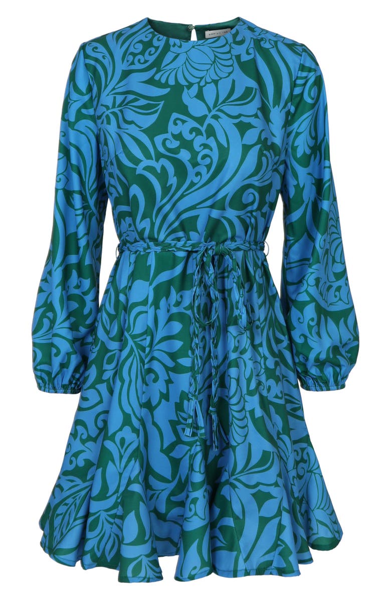 Adelyn Rae Vianka Long Sleeve Fit & Flare Minidress, Alternate, color,