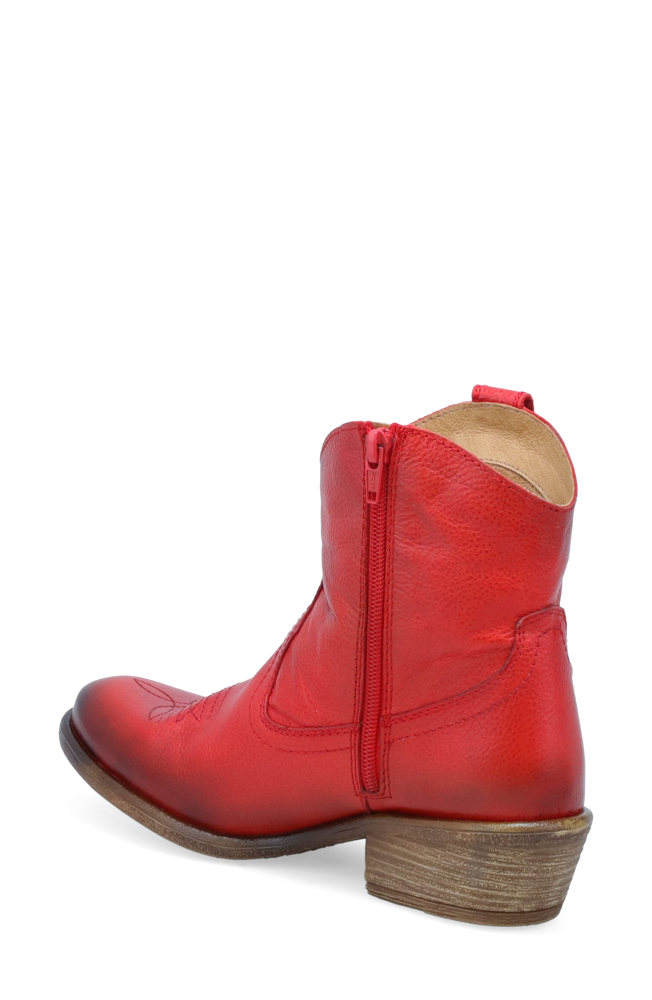 Carlitos Western Bootie, Alternate, color, RED