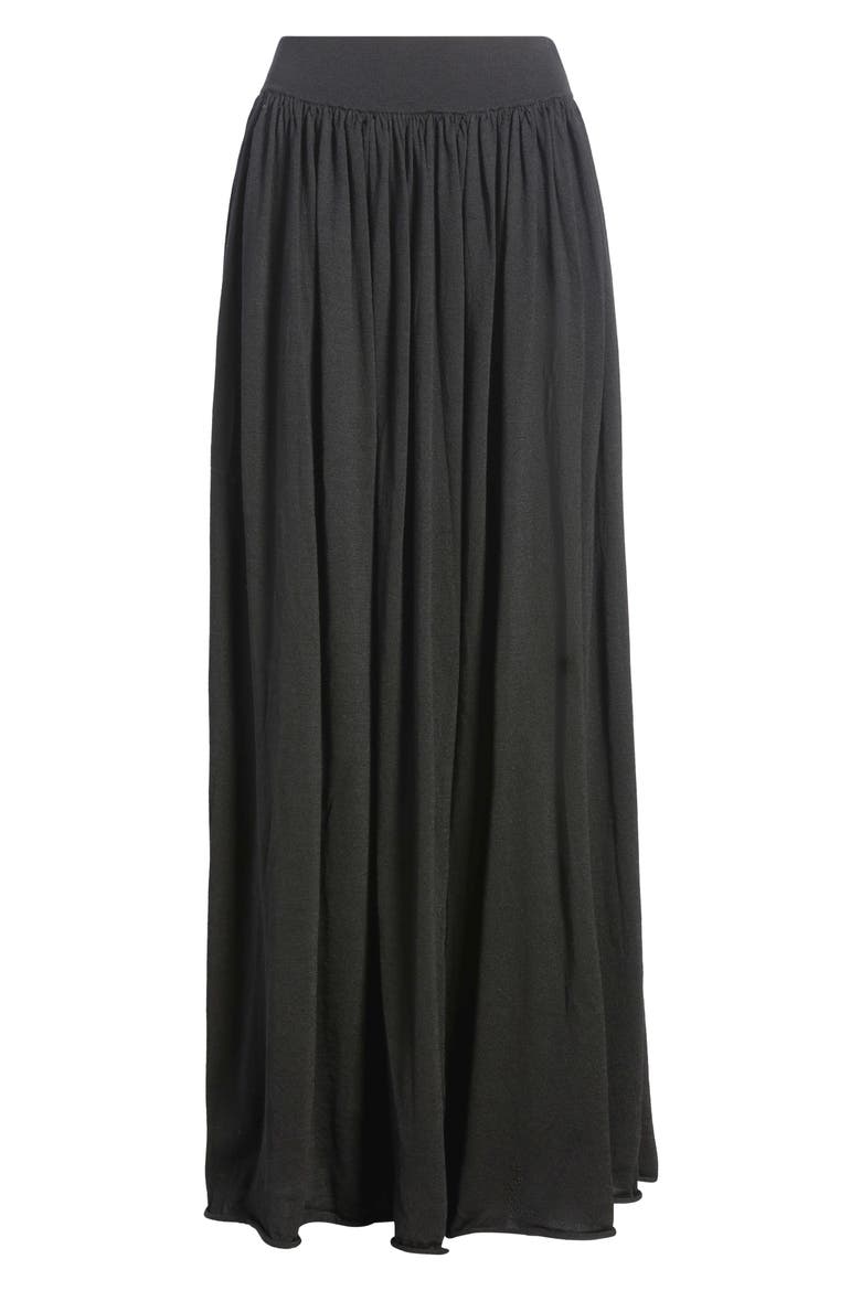 Semisheer Knit Maxi Skirt, Alternate, color, BLACK