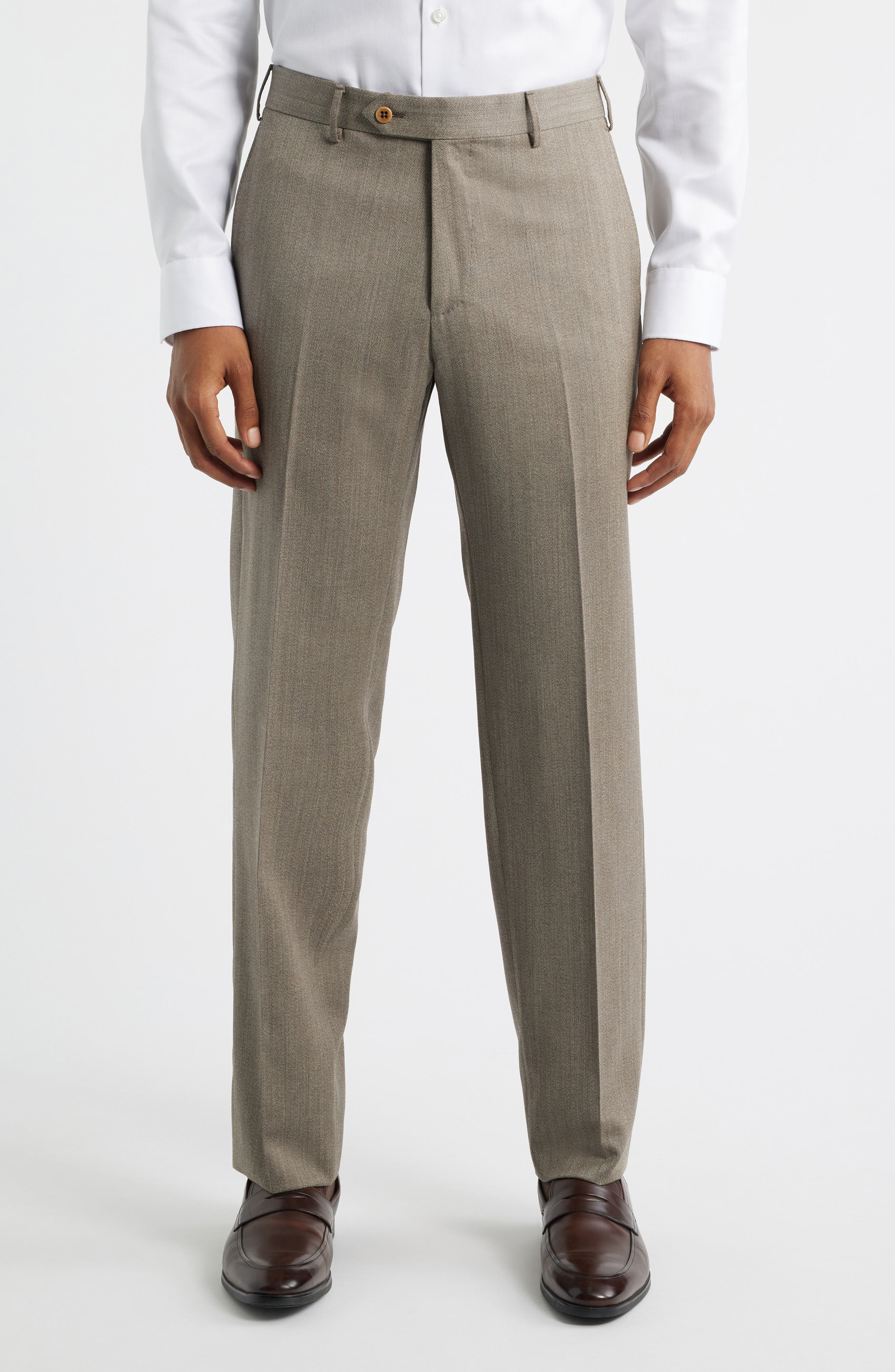Parker Flat Front Wool Dress Pants