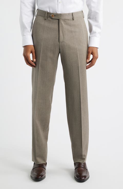 Parker Flat Front Wool Dress Pants (Regular & Big)