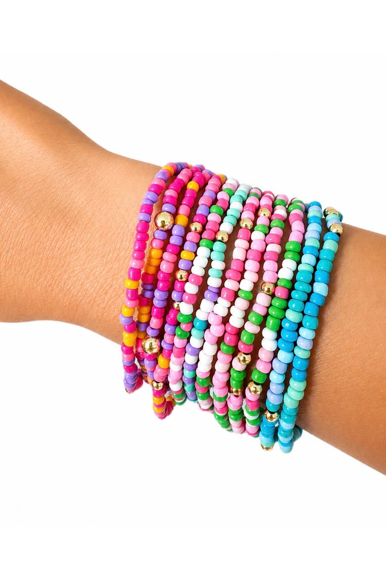 Pool Days Bracelet Stack, Main, color, Pink