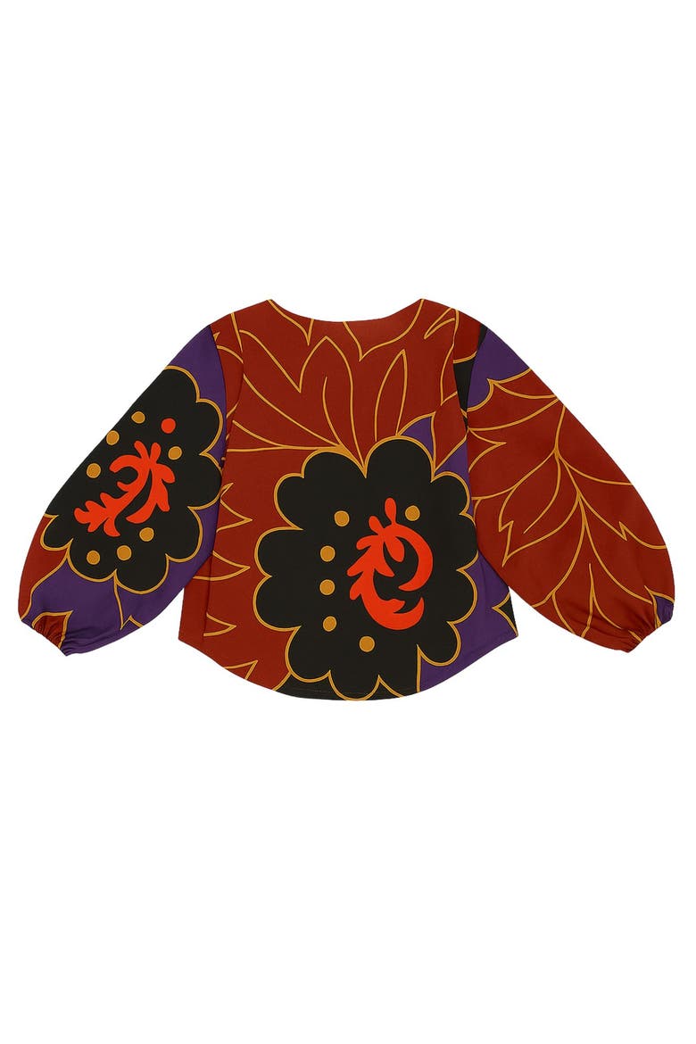 Coco Jacket, Alternate, color, Blue embroidery vine