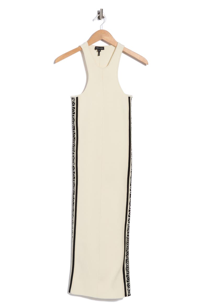 Logo Racer Dress, Main, color, IVORY/BLACK