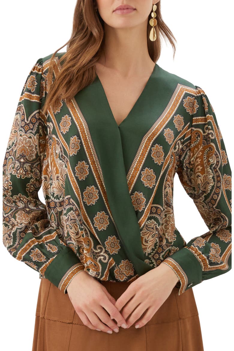 Print Drape Front Top, Main, color, PRINT