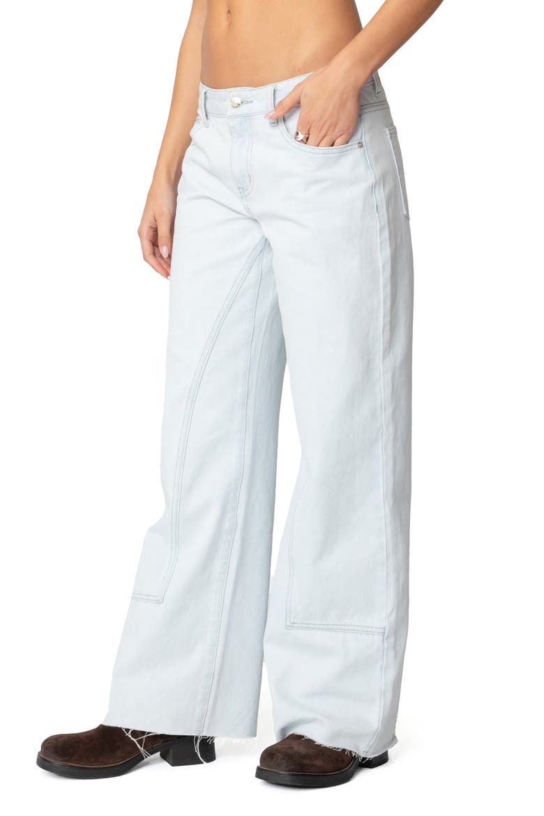 Savanna Low Rise Wide Leg Jeans, Alternate, color, LIGHT-BLUE