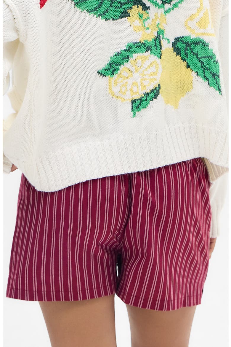 Red Striped Boxer Shorts, Alternate, color, BURGUNDY PIN STRIPE