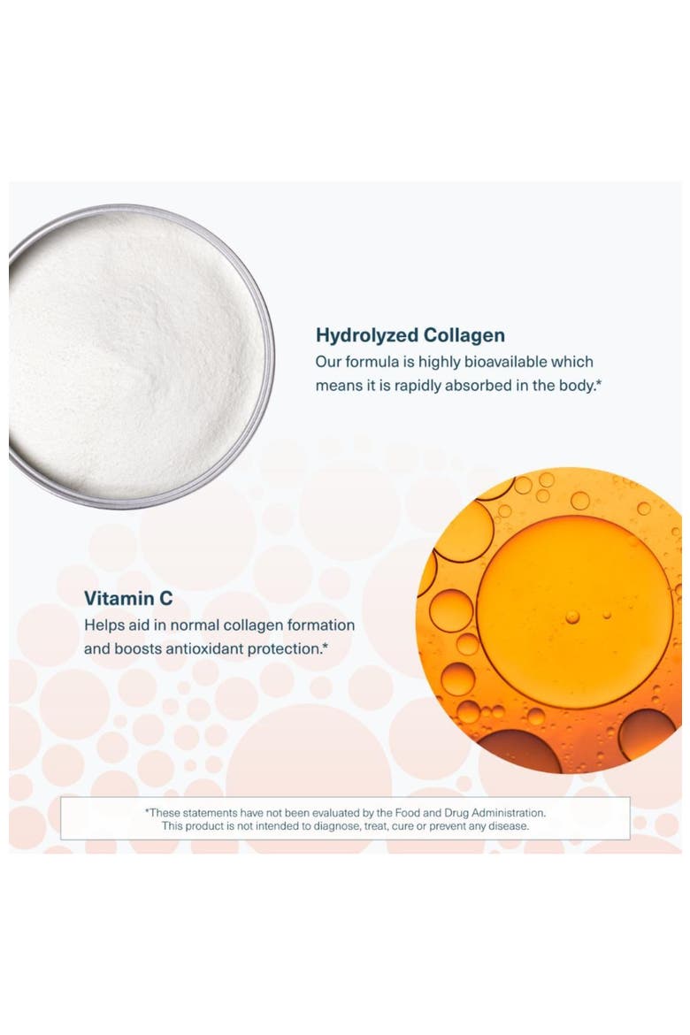 Hydrolyzed Collagen Powder with Vitamin C and Biotin Supplement 4.7oz, Alternate, color, None