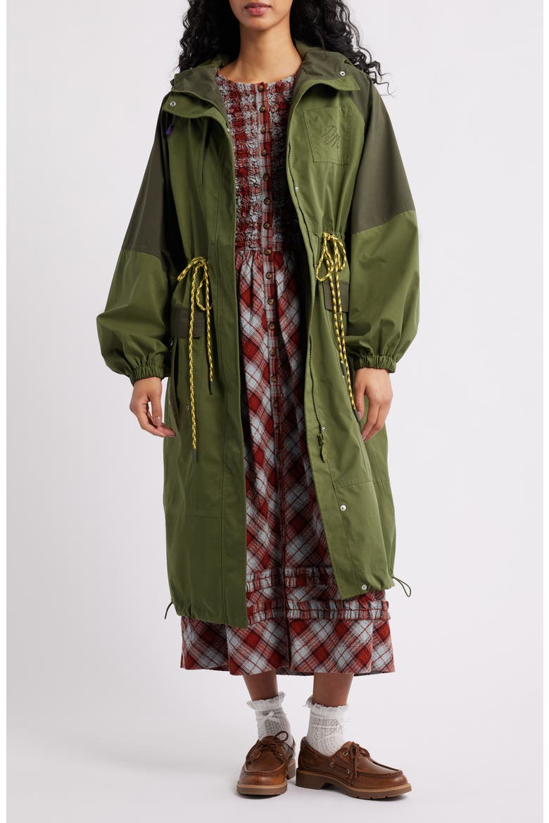 Logan Hooded Raincoat, Main, color, FORREST