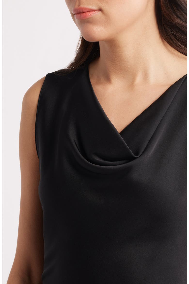 Belidina Sleeveless Stretch Silk Top, Alternate, color, BLACK
