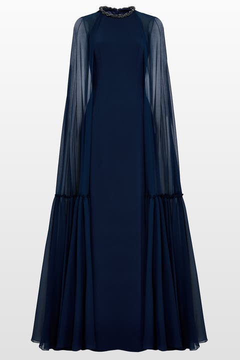 Storm Cape-design Maxi Dress
