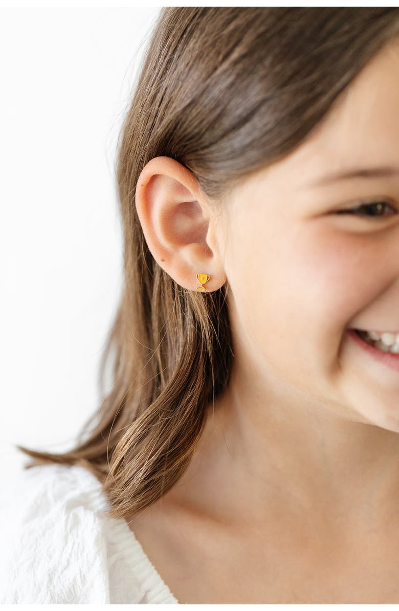 Pip Pop Trophy Stud Earrings, Alternate, color, Gold