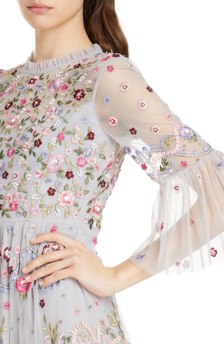 Needle & Thread Dreamers Embroidered Tulle Dress, Alternate, color,