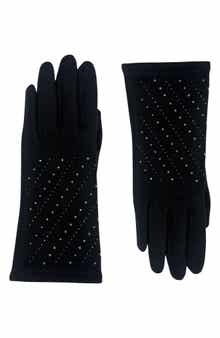 MARCUS ADLER Rhinestone Jersey Touchscreen Gloves