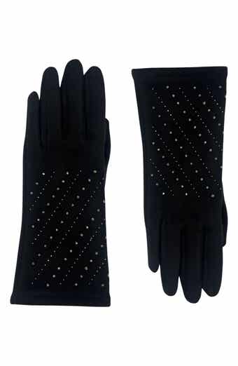 MARCUS ADLER Rhinestone Jersey Touchscreen Gloves