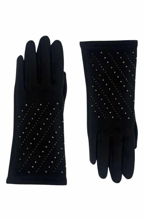 MARCUS ADLER Rhinestone Jersey Touchscreen Gloves