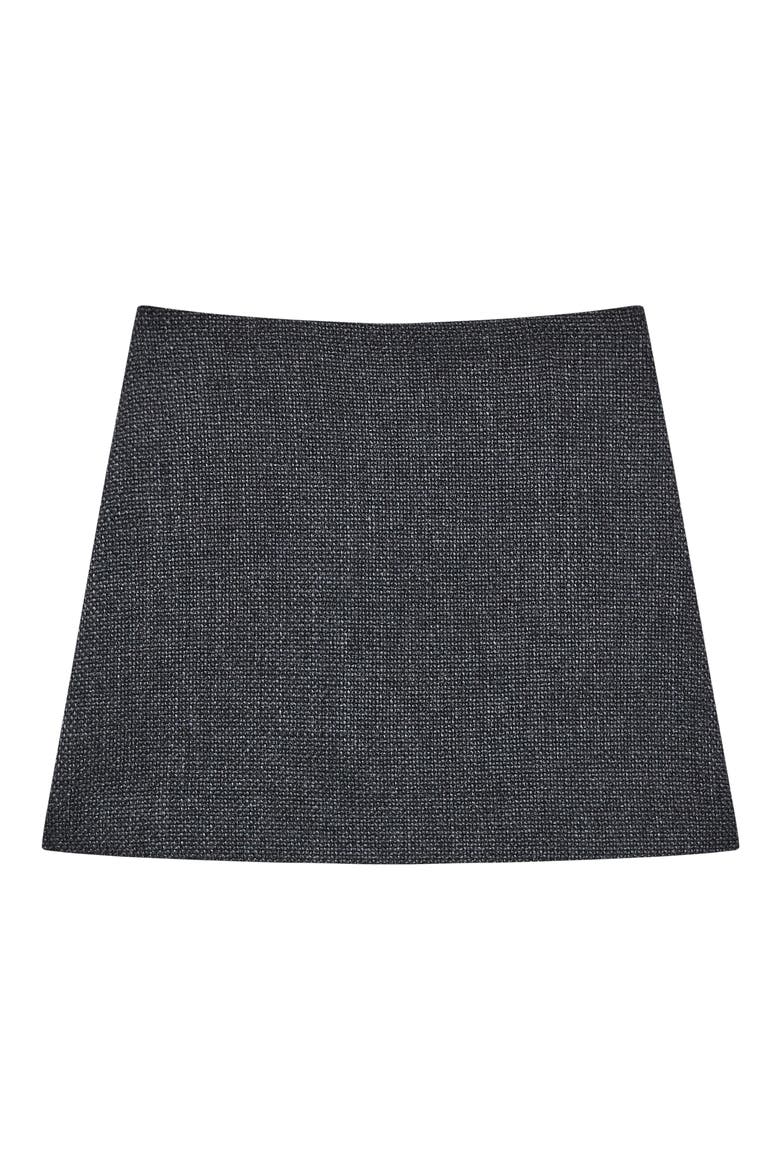 Tweed Miniskirt, Alternate, color, CHARCOAL MELANGE