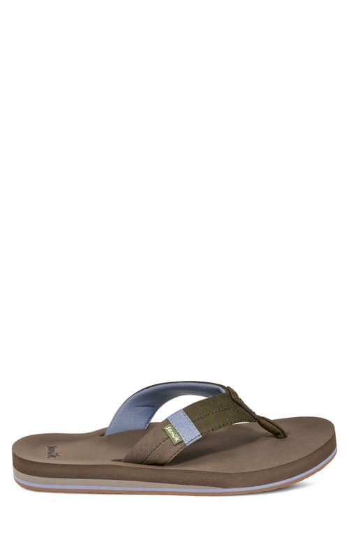 Sanuk Sawyer Flip Flop In Brown