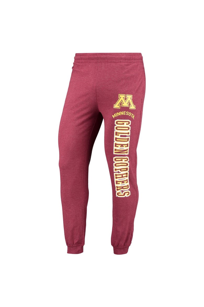 Men's Concepts Sport Maroon/Heather Charcoal Minnesota Golden Gophers Meter Long Sleeve Hoodie T-Shirt & Jogger Pajama Set, Alternate, color, Maroon