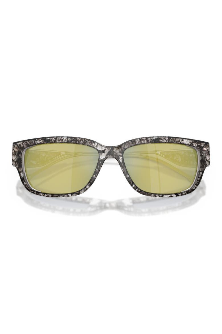 DL2002MU Geck-D 56mm Rectangular Sunglasses, Alternate, color, HAVANA / VIOLET / EMERALD