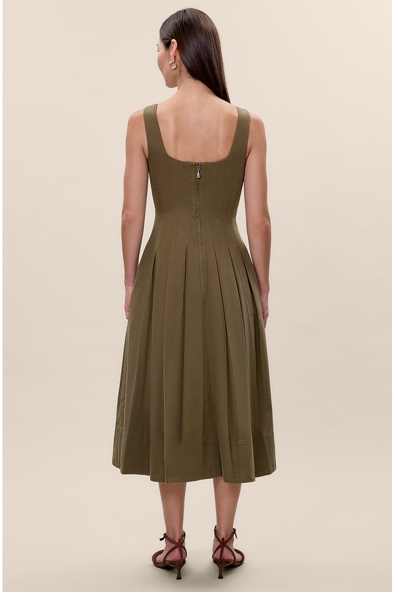 Edith Garment Dyed Dress, Alternate, color, Olive