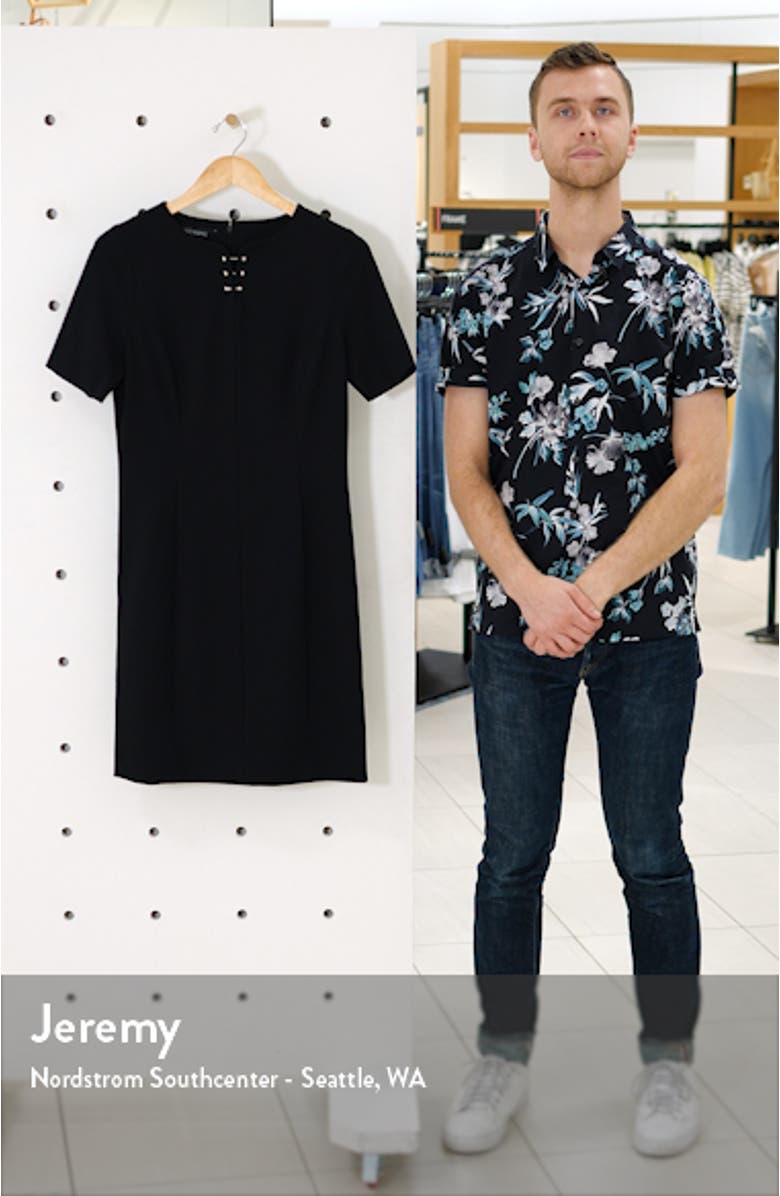 Beaded Neck Knit Dress, sales video thumbnail