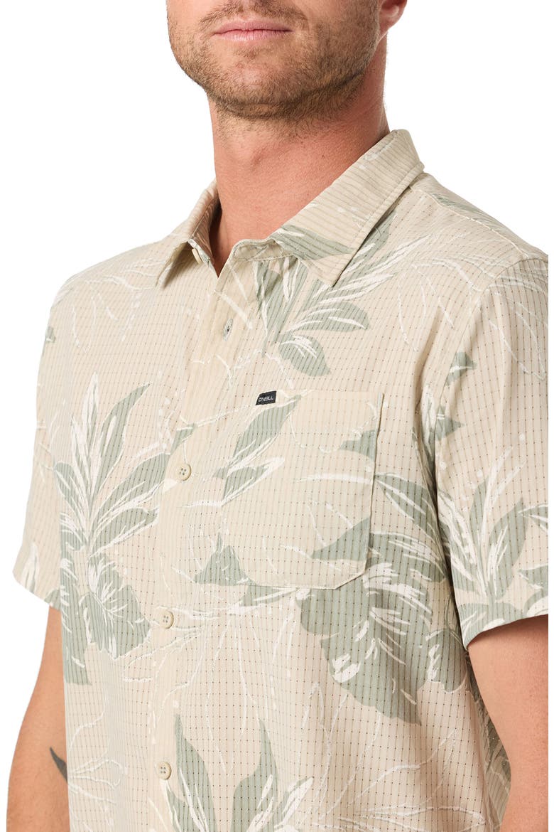 TRVLR Perforated Short Sleeve Performance, Alternate, color, LIGHT KHAKI