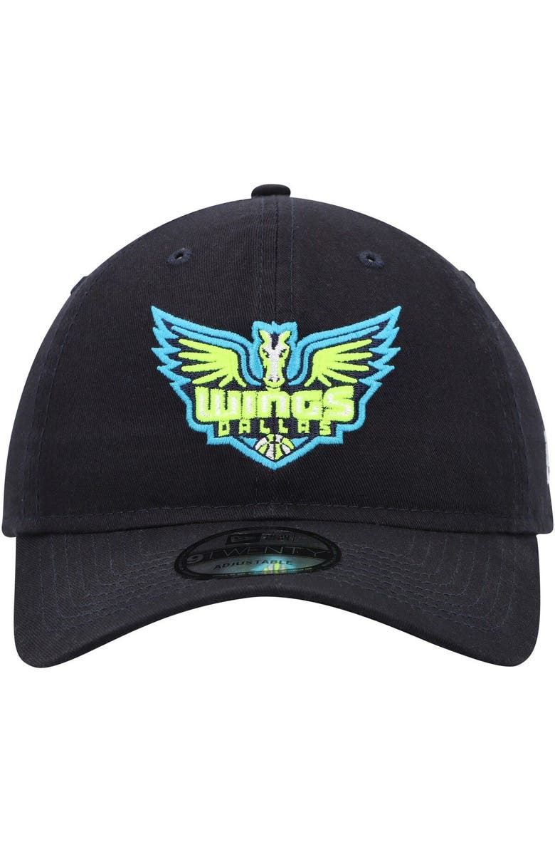 New Era Men's New Era Navy Dallas Wings Core Logo 9TWENTY Adjustable Hat, Alternate, color, 