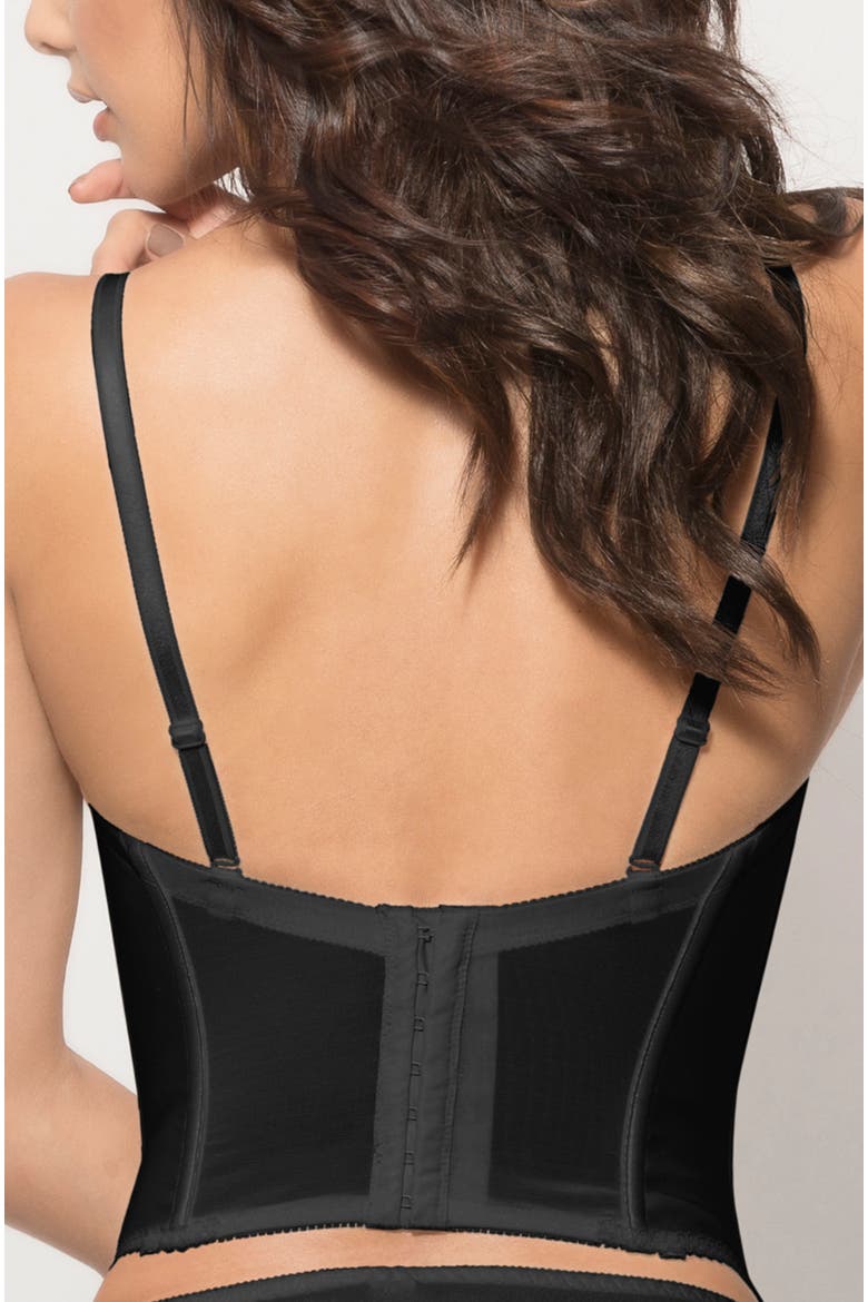 Alana Low Back Convertible Strapless Longline Bra, Alternate, color, Black