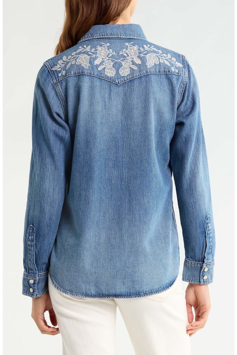 Embroidered Denim Shirt, Alternate, color, SHOCKING SURPRISE WASH