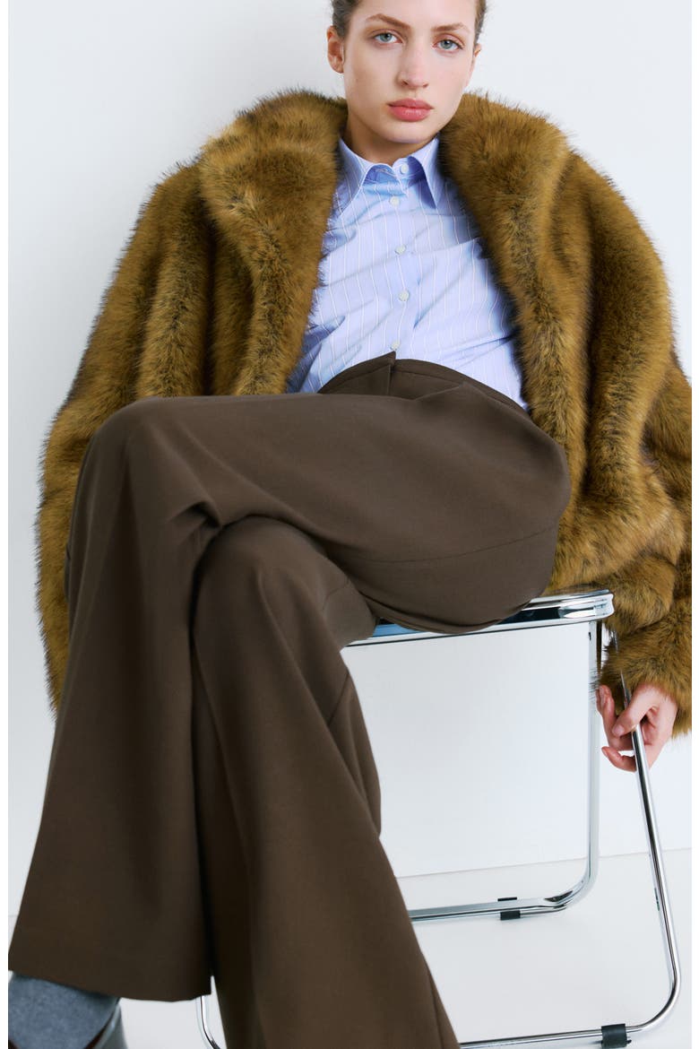 Pleated Wide Leg Pants, Alternate, color, CHOCOLATE