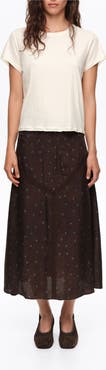 BIMBA Y LOLA Floral Lace A-line Midi Skirt