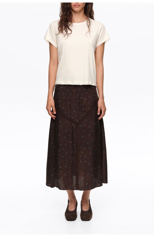 Bimba Y Lola Floral Lace A-line Midi Skirt In  Flowers