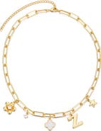 Adornia Initial Charm Pendant Necklace