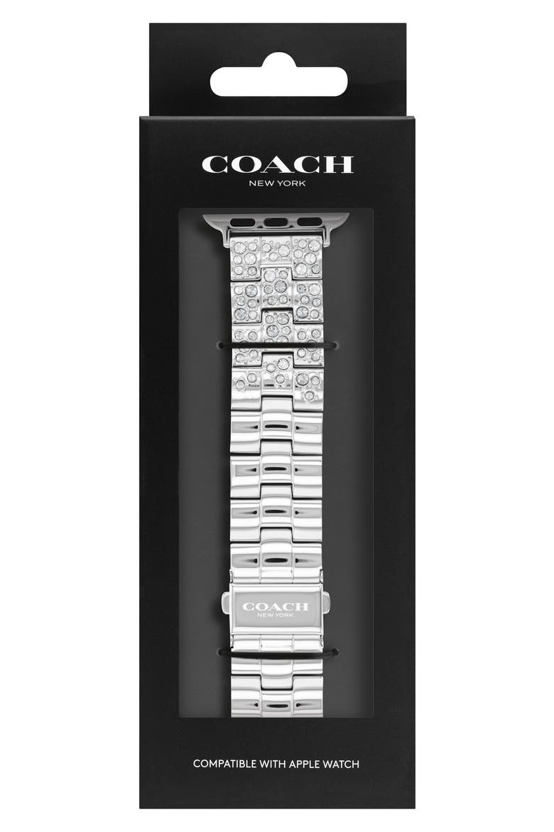 Pavé Apple Watch® Watchband, Main, color, SILVER