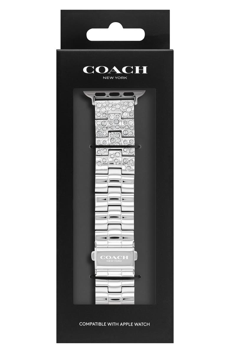COACH Pavé Apple Watch<sup>®</sup> Watchband, Main, color, Silver