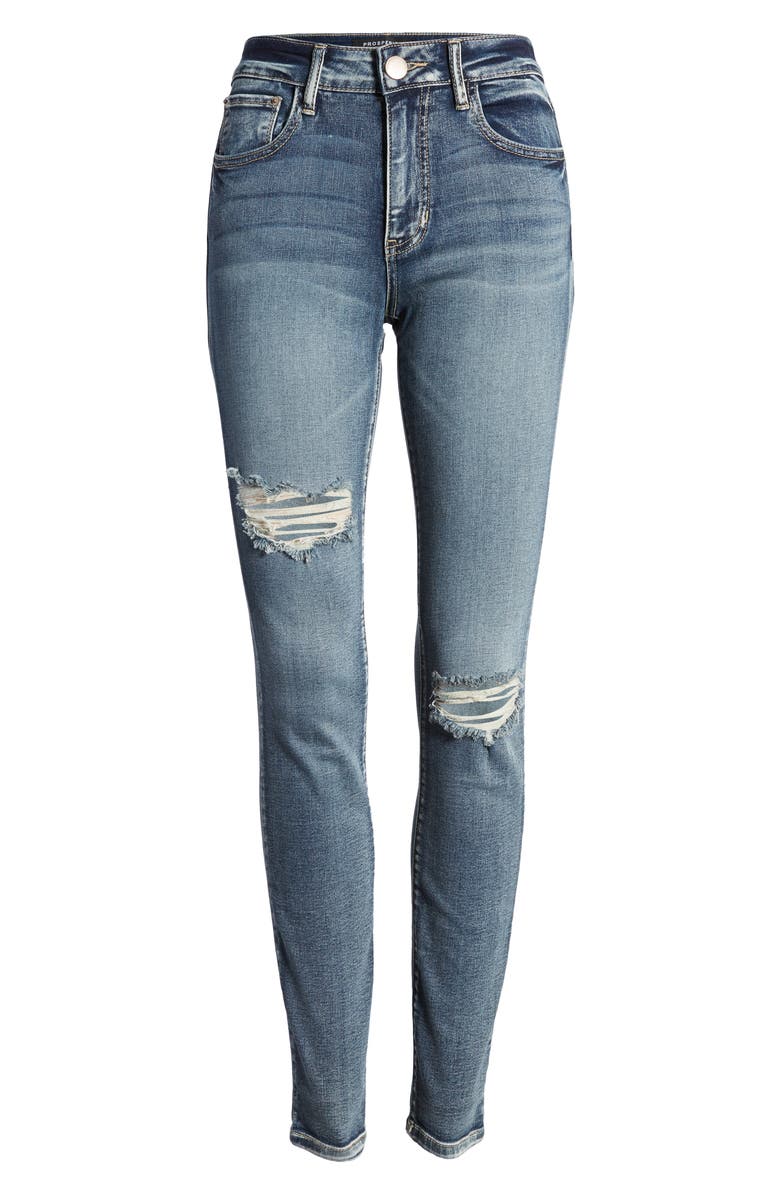 Prosperity Denim Ripped Skinny Jeans, Alternate, color,