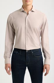 Peter Millar Excursionist Flex Tailored Fit Pinstripe Wrinkle Resistant Button-Up Shirt